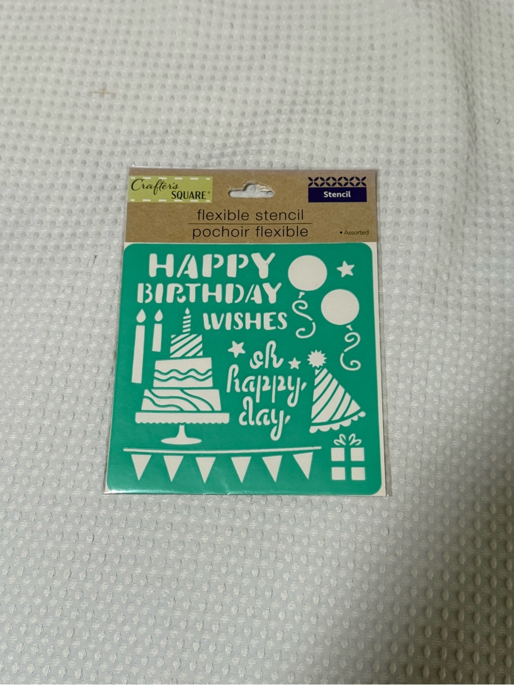 Crafter's Square Happy Birthday Flexible Stencil